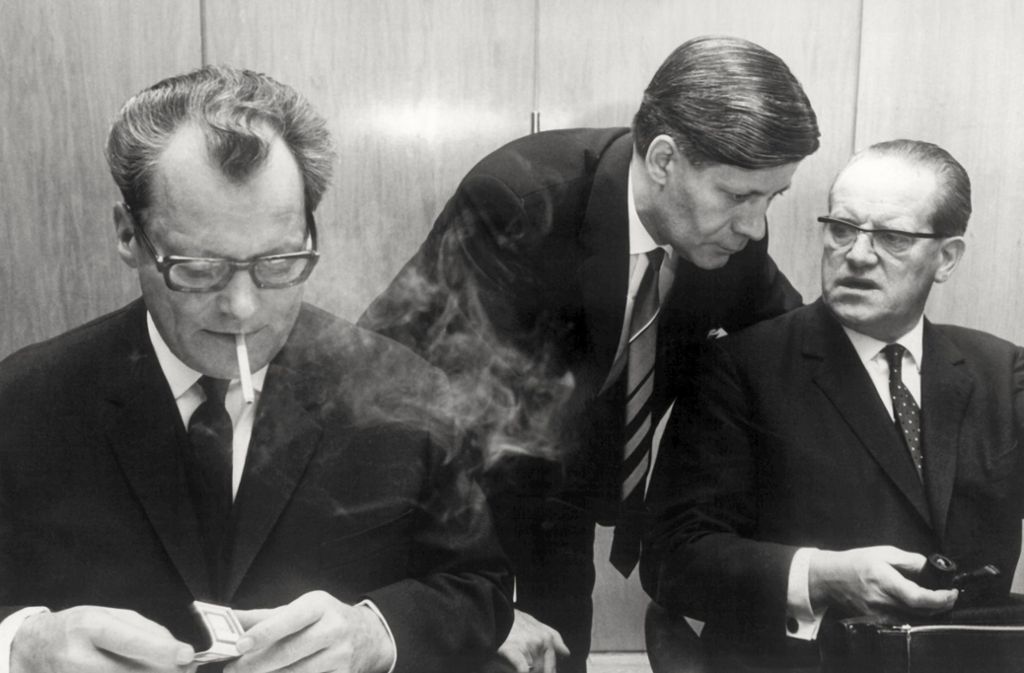 Willy Brandt, Helmut Schmidt und Herbert Wehner (von links) formierten die erste Troika der SPD.