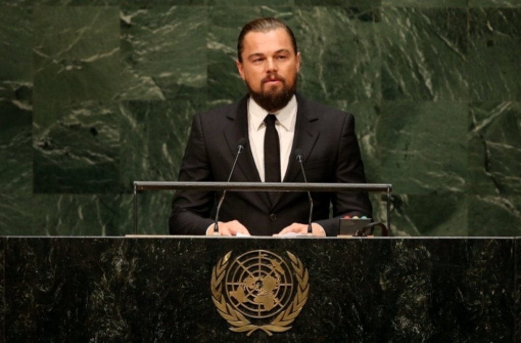 UN-Sonderbotschafter für Klimafragen ist US-Schauspieler Leonardo DiCaprio.