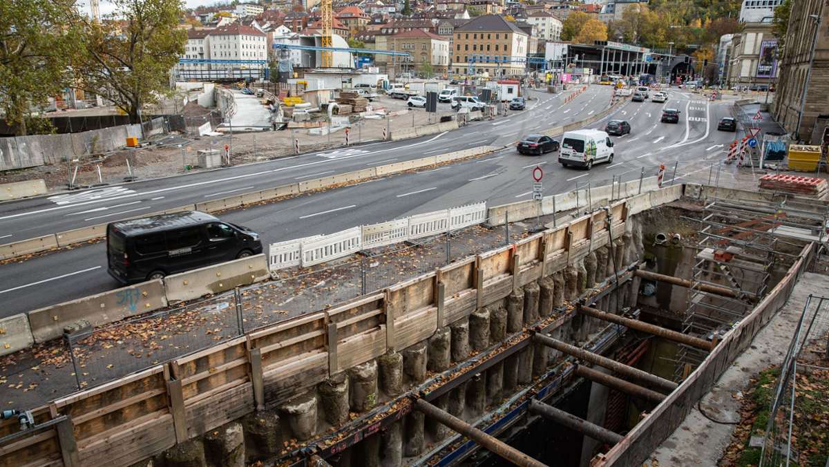 Baustelle in Stuttgart: Wie lange werden die Stadtbahnen noch umgeleitet?