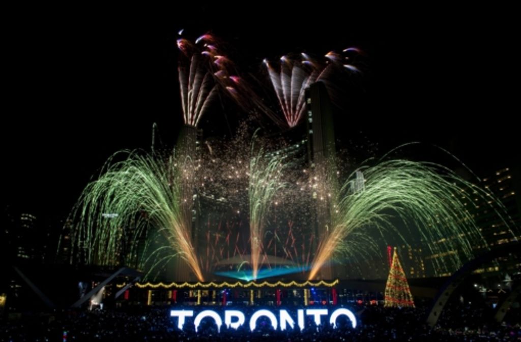 Auch im kanadischen Toronto wurde das neue Jahr begrüßt.