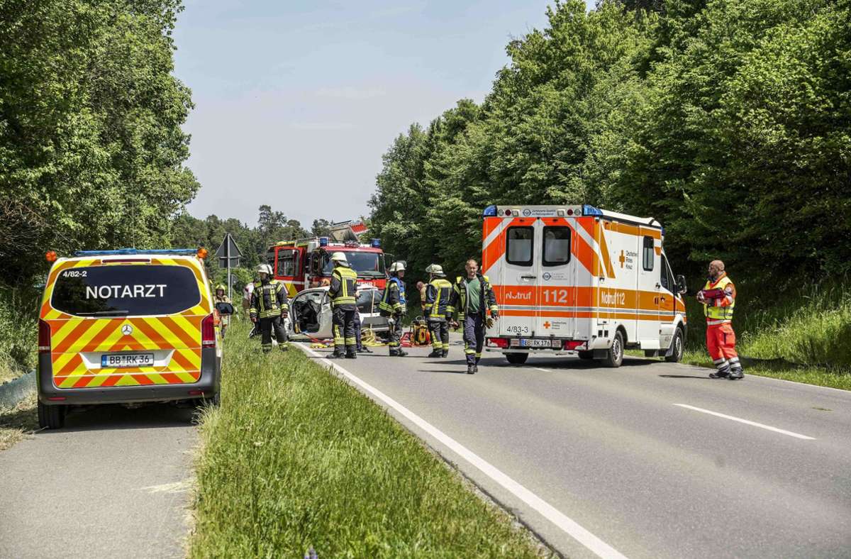 Der Unfall ereignete sich gegen 12.30 Uhr auf der K 1060 zwischen Renningen und Rutesheim.