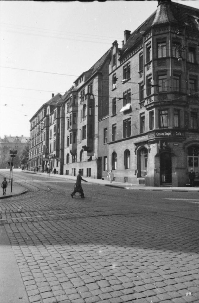 Ecke Schwab-/Bebelstraße, Blick Richtung Bismarckplatz