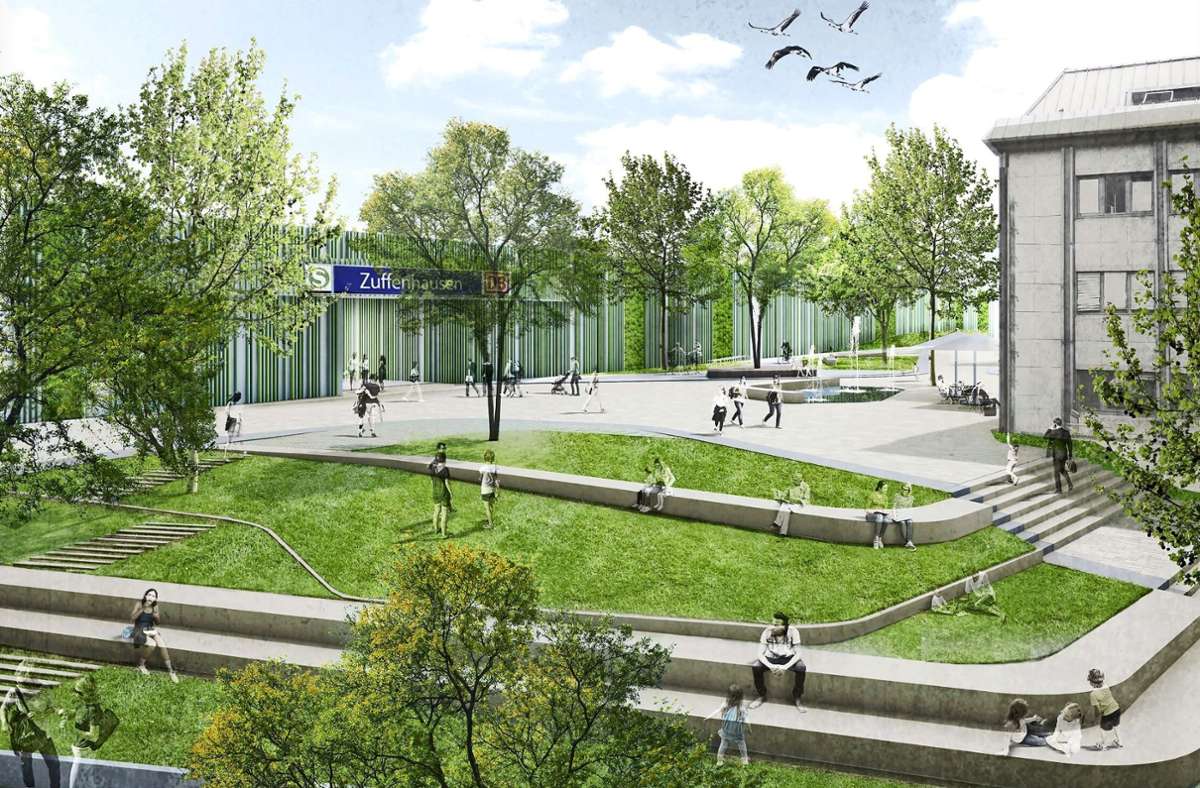 Das Konzept des Siegerentwurfs des Stuttgarter Büros Glück Landschaftsarchitektur setzt auf viel Grün und aufgelockerte Flächen. Foto: /Büro Glück