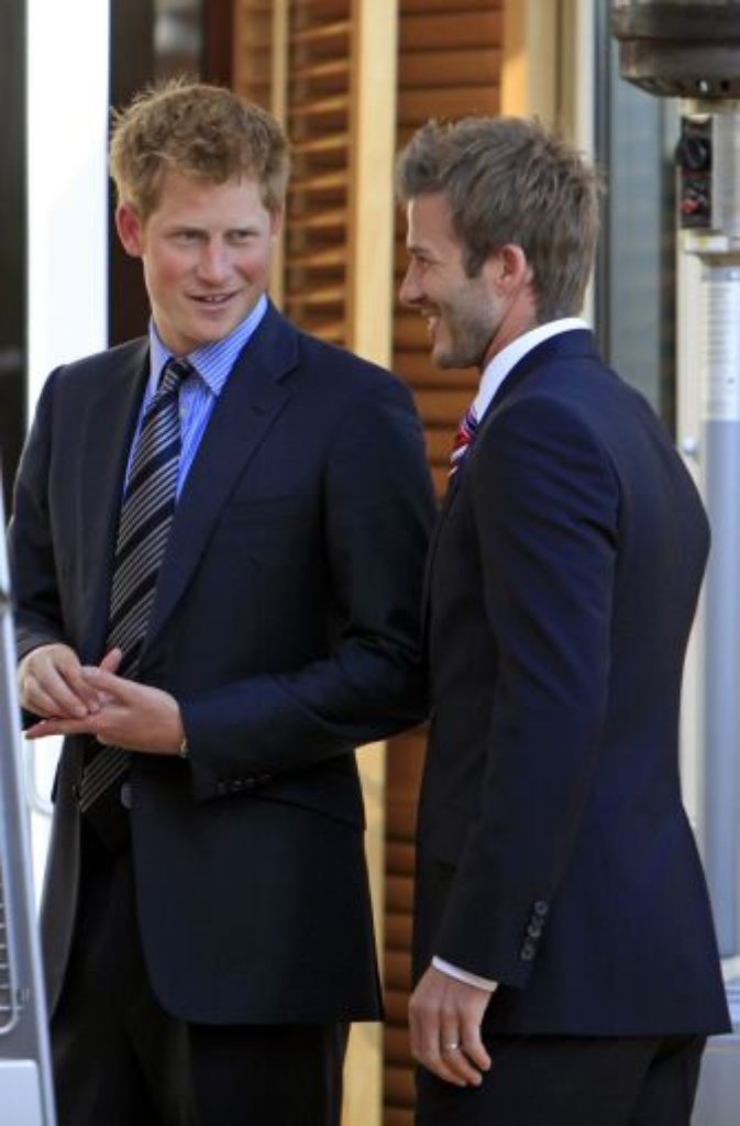 David Beckham (rechts) und Prinz Harry