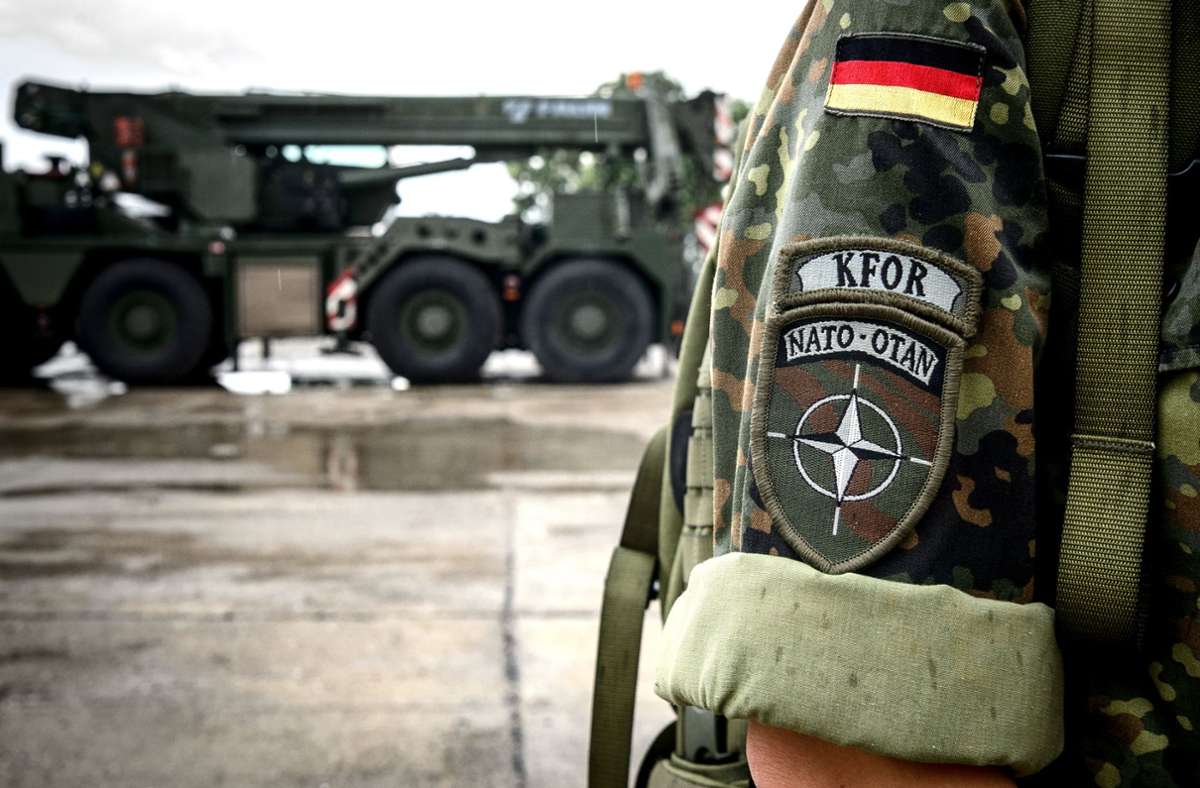 Bundeswehr-Soldatin in Prizren Foto: dpa/Sina Schuldt