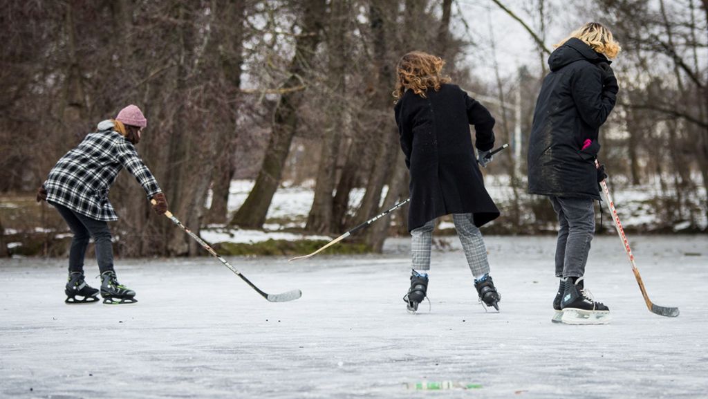 Eislaufen in Stuttgart: Verlockend, aber verboten