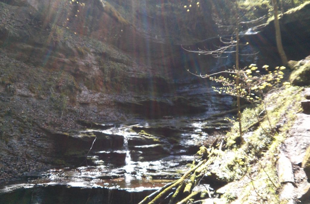 Der Hörschbach: der Hintere Wasserfall