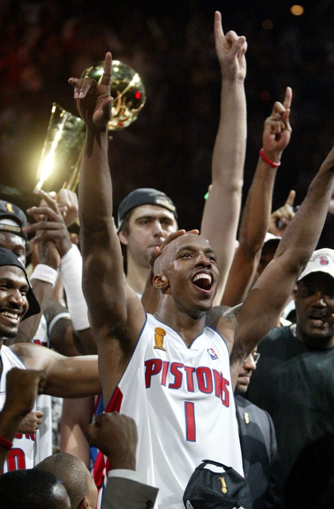 Drei Mal gewannen auch die Detroit Pistons die Meisterschaft. Letztmals gelang das Chauncey Billups und seiner Mannschaft im Jahr 2004.