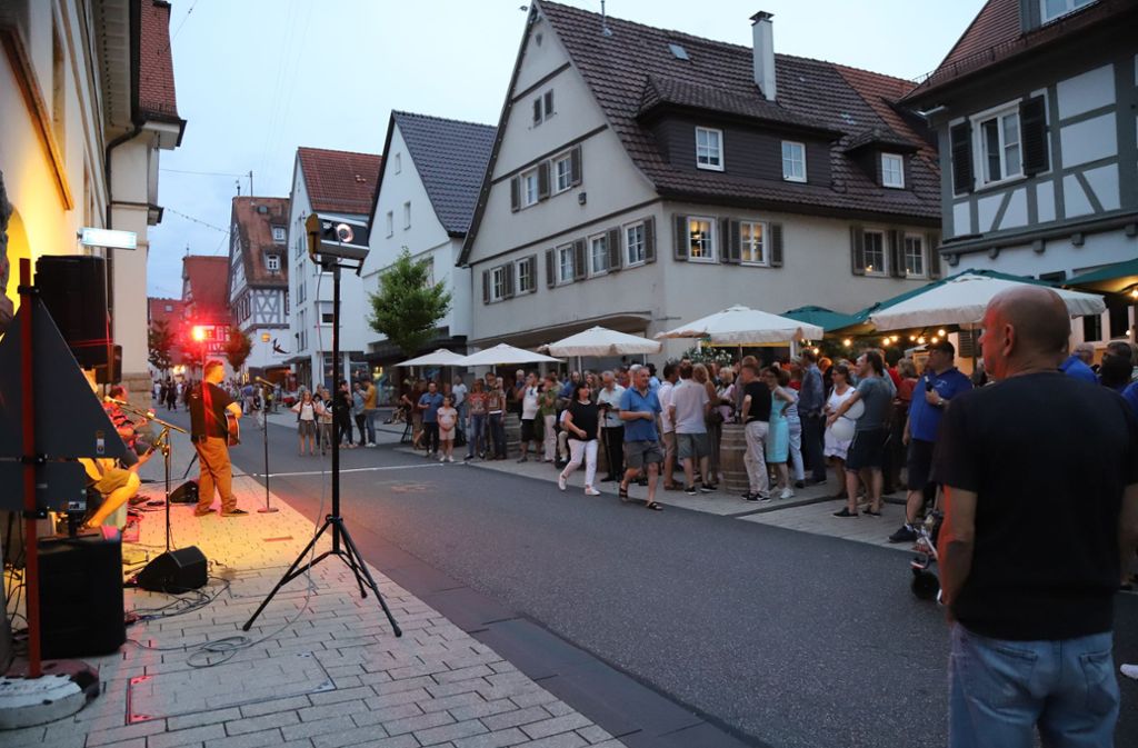 Impressionen von der Langen Nacht Kultur und Einkaufen in Fellbach.