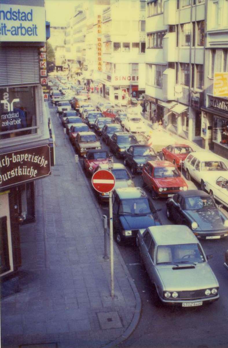 Calwer Straße in den 1970er Jahren.