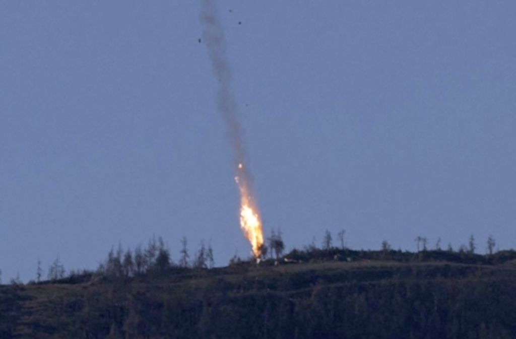 Die türkische Luftwaffe hat einen russischen Jet abgeschossen. Foto: dpa/HABERTURK TV CHANNEL