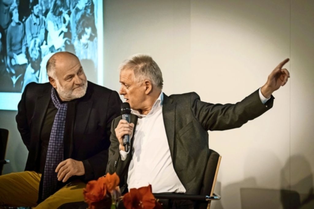 Rezzo Schlauch und Fritz Kuhn verstehen sich nicht nur politisch gut. Foto: Lichtgut/Zweygarth