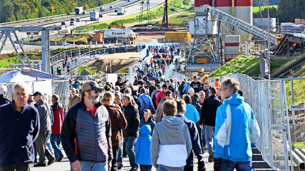 Albvorlandtunnel bei Kirchheim: Großer Ansturm beim Tag der offenen Baustelle