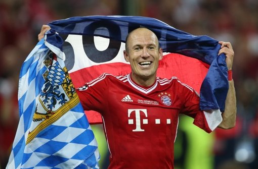 Arjen Robben zeigt Flagge – und plant für das DFB-Pokalfinale noch mehr. Foto: dpa