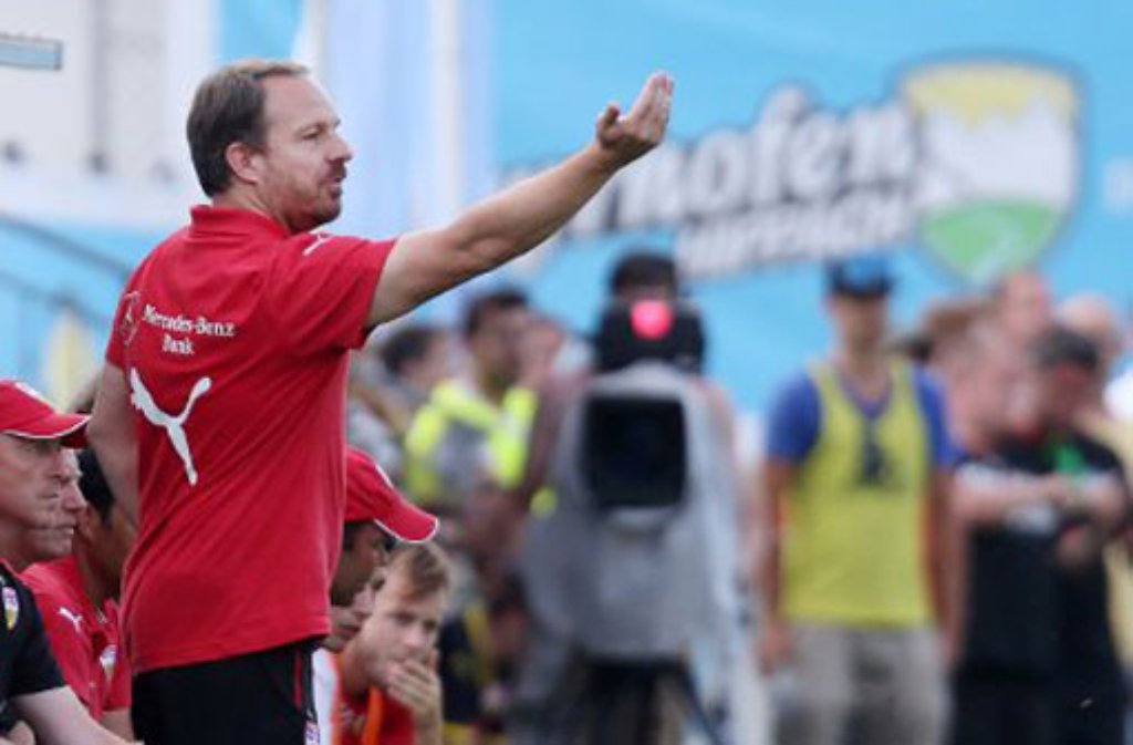 Alexander Zorniger, der Trainer des VfB Stuttgart, ist ein Mann der klaren Worte. Foto: Pressefoto Baumann