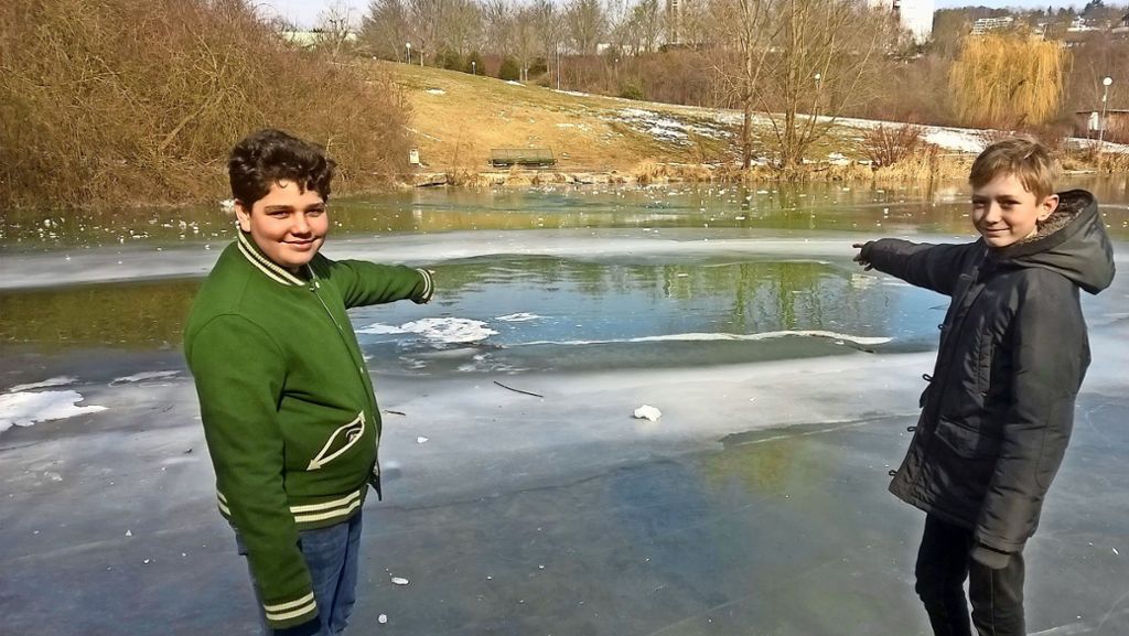 Lebensretter aus Leonberg: Schüler retten Kind aus dem eiskalten Stadtparksee