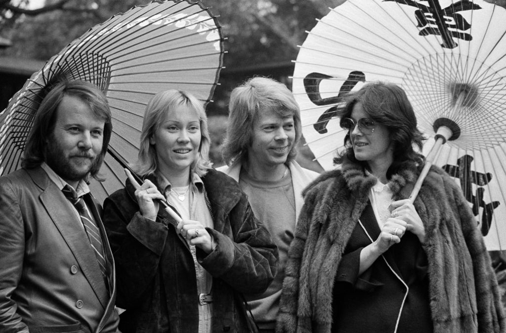 Benny Andersson, Agnetha Faltskog, Bjorn Ulvaeus und Anni-Frid Lyngstad (von links) im März 1980.