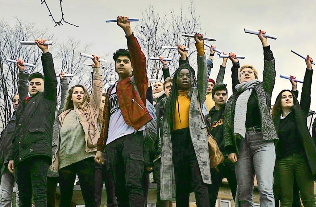 In dem neuen Musikvideo wehren sich Schüler gegen Fremdbestimmung. Foto: Simon Marian Hoffmann