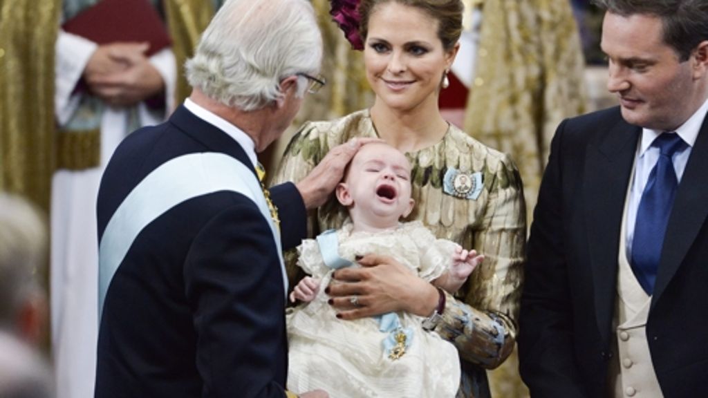 Taufe von Prinz Nicolas von Schweden: Ein  Schreihals und zwei kleine  Damen