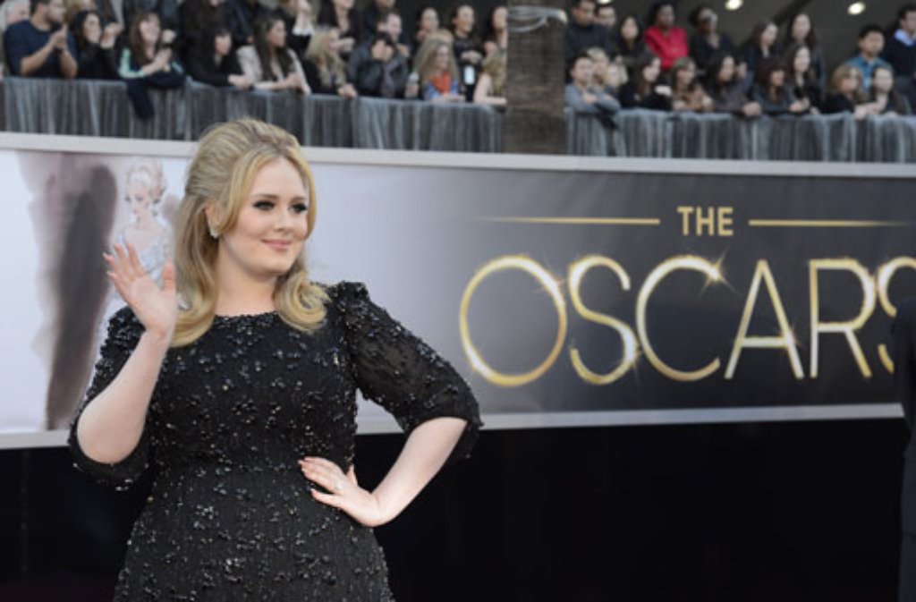 Februar 2013: Adele bei den Academy Awards - sie bekam den Oscar für den besten Filmsong.