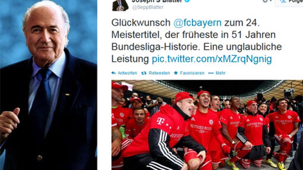 Meister Bayern München: Glückwünsche von Blatter bis Zorc