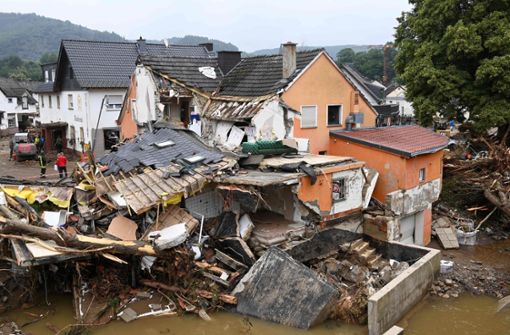 Zerstörte Häuser in Bad Neuenahr-Ahrweiler. Foto: AFP/CHRISTOF STACHE