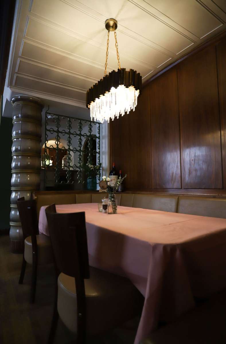 Im Café Stöckle sorgt die Beleuchtung für ein besonderes Ambiente.