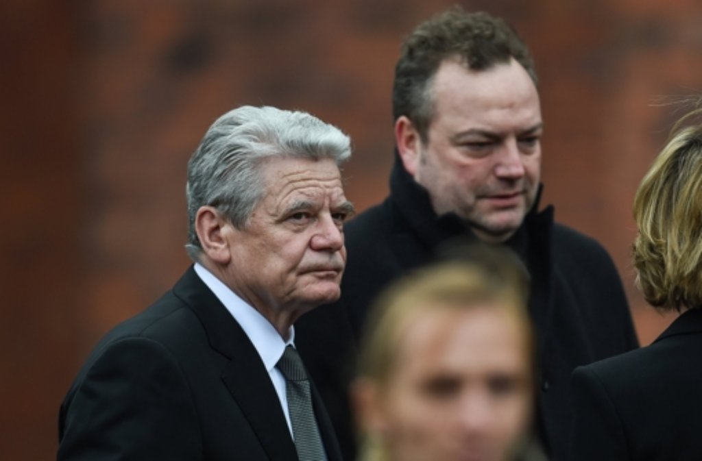 Bundespräsident Joachim Gauck (links) in Haltern.