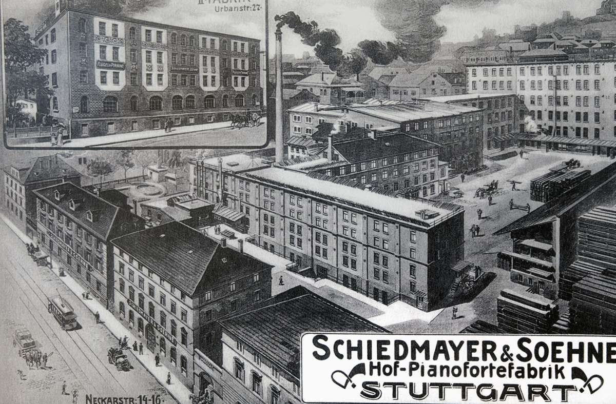 Fabrikanlage von 1909, Neckarstraße 14 + 16 in Stuttgart.