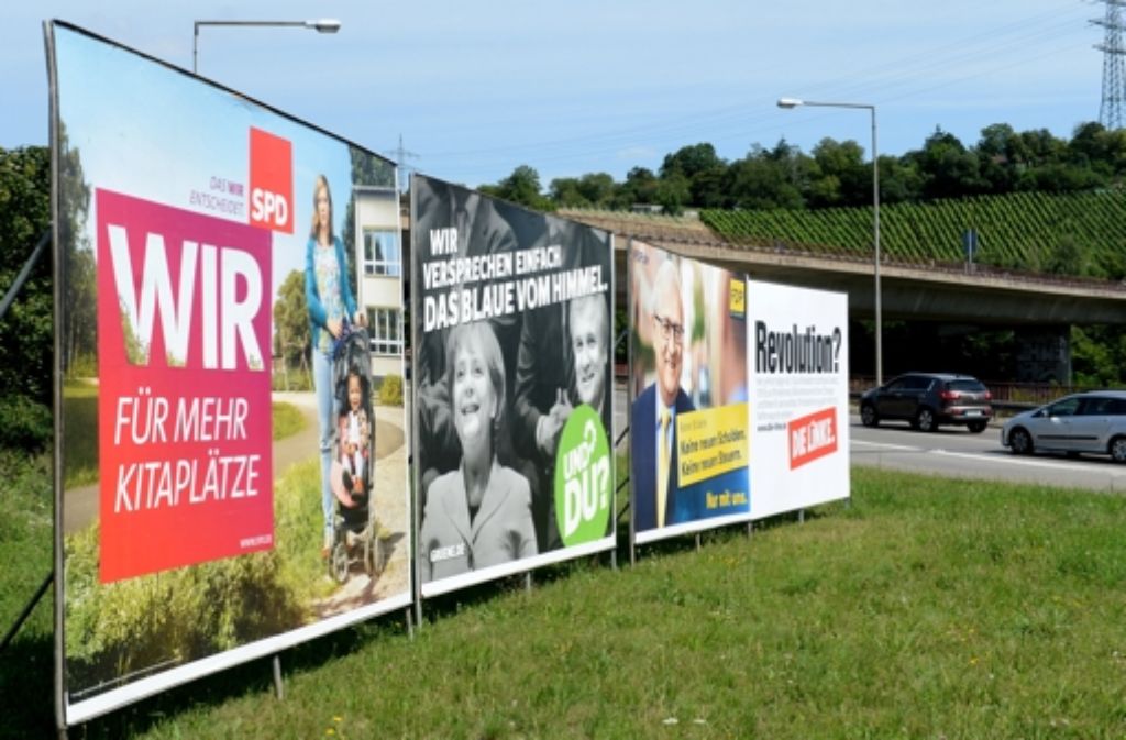Seit 10. August dürfen die Parteien ihre Plakate zur Bundestagswahl in der Stadt aufhängen.