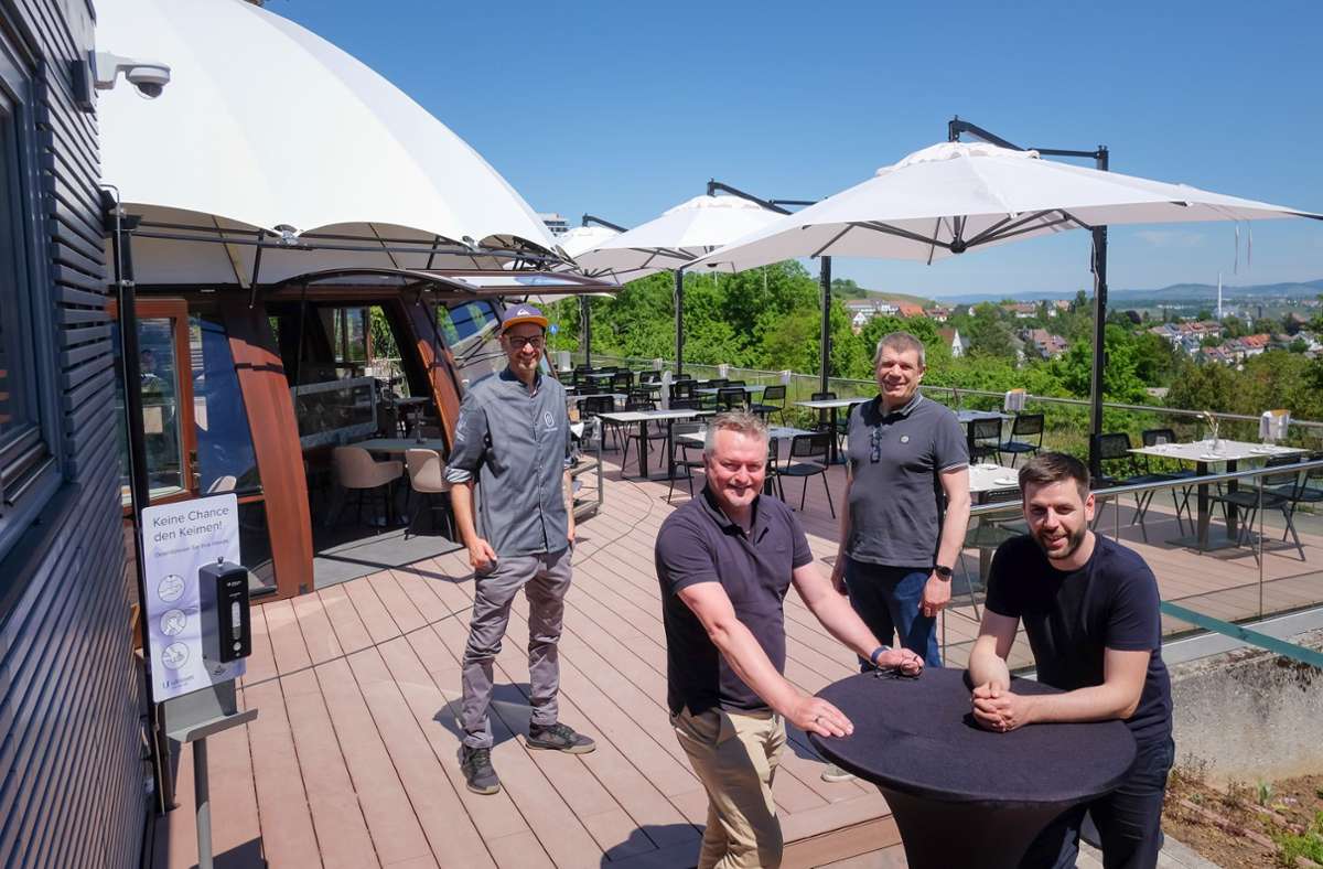 Das Bellevue-Team (von links): Küchenchef Timo Kadner, Alexander Scholz, Michael Presinger und Bjoern Boltz.