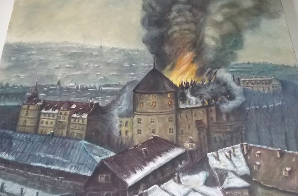 Beim Weihnachtsmarkt im Jahr 1931 brannte das Alte Schloss.