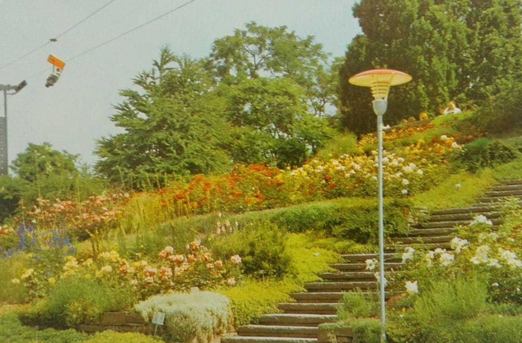 Ansichtskarte von der Bundesgartenschau im Jahr 1961.