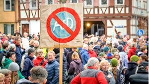Auch in Ditzingen gehen die Menschen auf die Straße