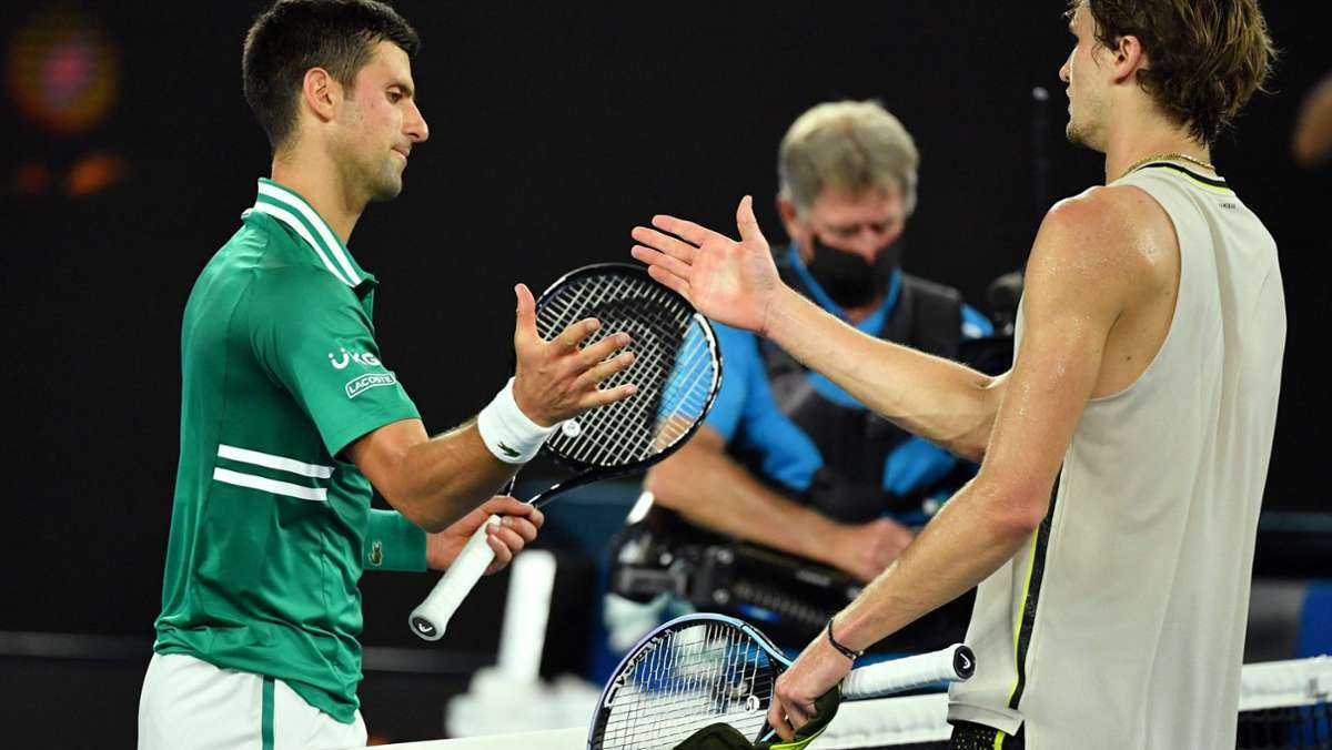 Australian Open in Melbourne: Alexander Zverev verliert seltsames Viertelfinale gegen Novak Djokovic