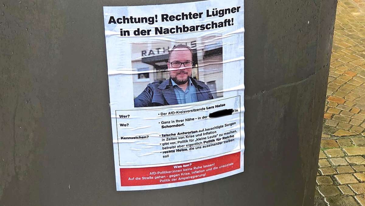 Extremismus in Schorndorf: Wieder eine Attacke gegen die Kreis-AfD
