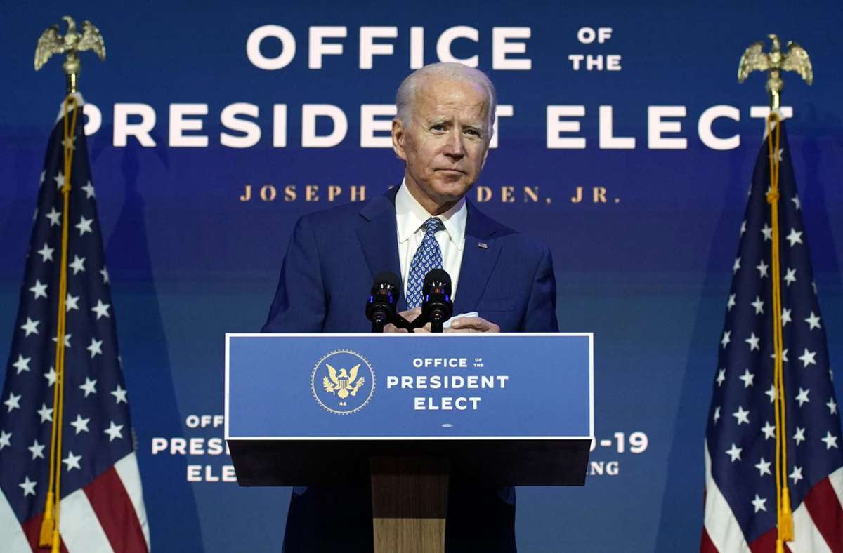 Joe Biden wird aller Voraussicht nach der neue US-Präsident. Foto: AP/Carolyn Kaster