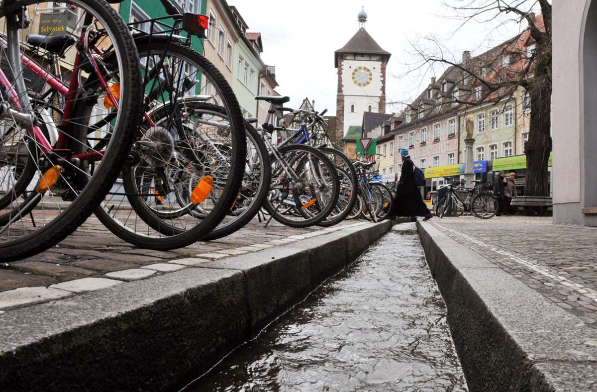 Fahrräder, Schwabentor und Bächle: doch die  Stadt Freiburg hat noch viel mehr zu bieten. Foto: dpa/Rolf Haid