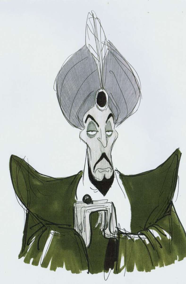 Jafar, wie Andreas Deja ihn für den Disney-Film „Aladdin“ gezeichnet hat.