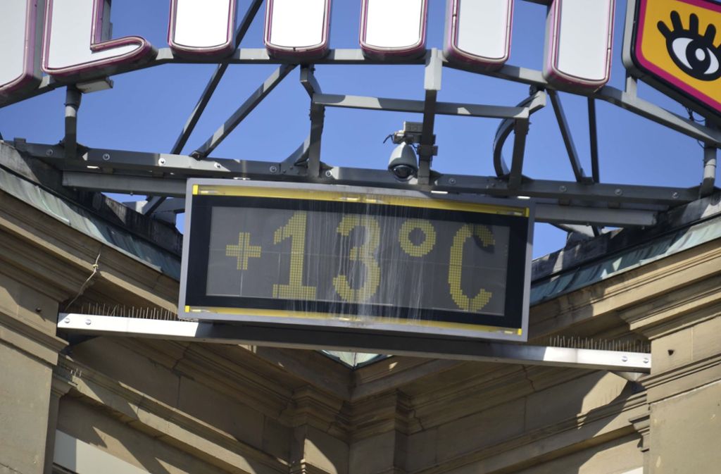 Am Mittwoch erreichten die Temperaturen in der baden-württembergischen Landeshauptstadt bis zu 13 Grad.
