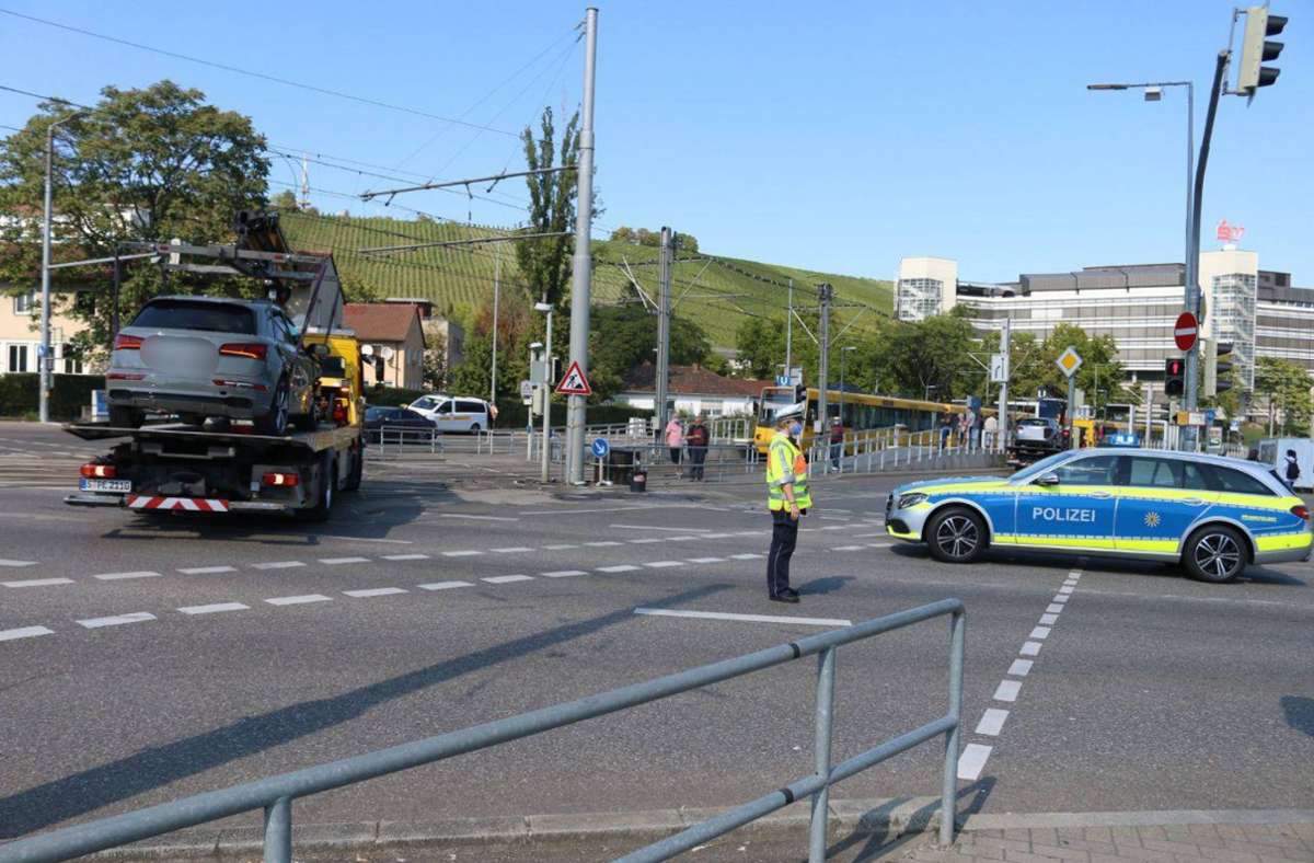 Im Kreuzungsbereich auf Höhe der Löwentorstraße kam es zum Crash.