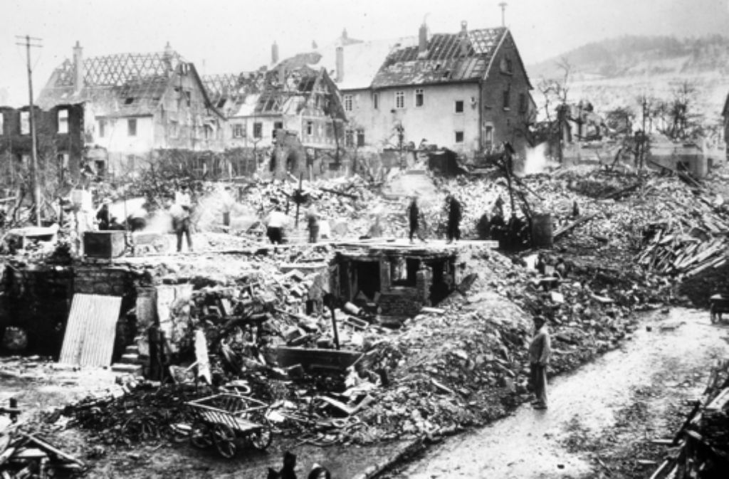 Die Luftangriffe im Zweiten Weltkrieg hinterlassen Spuren in Fellbach. Foto: Archiv