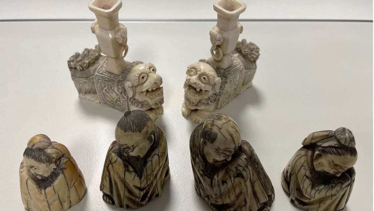 Fund am Zollamt Heidelberg: Zoll beschlagnahmt Elfenbeinfiguren aus dem 19. Jahrhundert